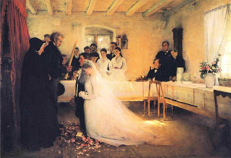 Pascal Adolphe Jean Dagnan-Bouveret Blessing of the Young Couple Before Marriage Spain oil painting art